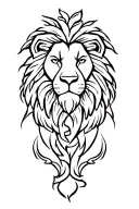 Rasta Lion (not the basic one): A bold lion with dreadlocks made from smoke, vines, or Jamaican musical notes — fierce e tattoo design idea