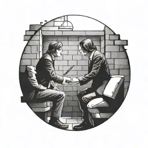 pink floyd the wall court scene   tattoo design idea