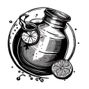 Moonshine Jar tattoo design idea