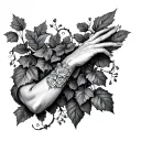 ivy vines growing on arm tattoo design idea
