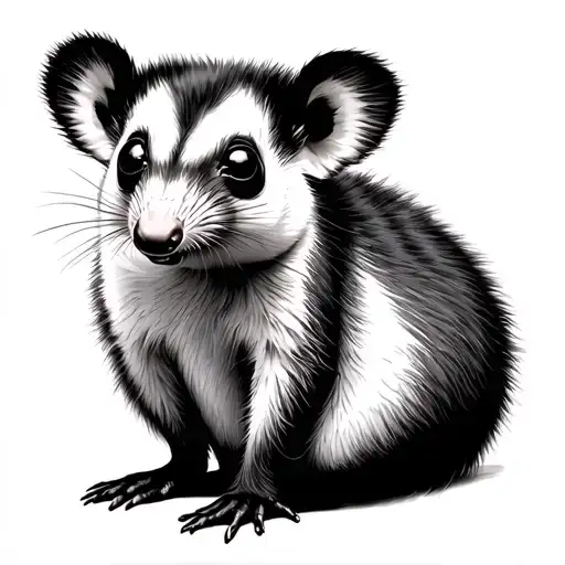 ring tail possum tattoo design idea