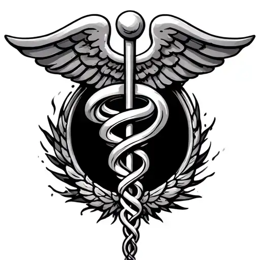 Caduceus tattoo design idea