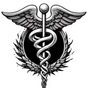 Caduceus tattoo design idea