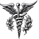 Caduceus tattoo design idea