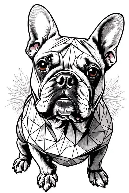 french bulldog tattoo design idea