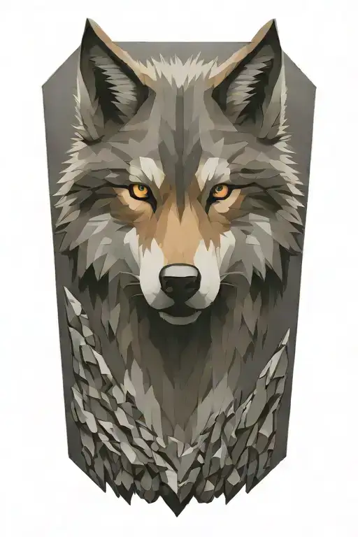 minecraft wolf tattoo design idea