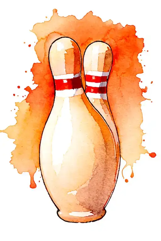 Bowling Pin tattoo design idea