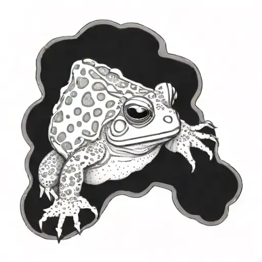 a toad tattoo design idea