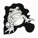 a toad tattoo design idea