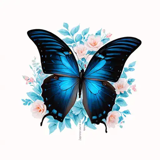 feminine butterfly with names novani and novasia incorporated  tattoo design idea