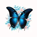 feminine butterfly with names novani and novasia incorporated  tattoo design idea