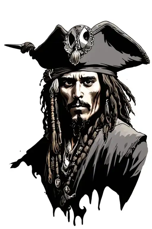 Jack sparrow and the black pearl  tattoo design idea