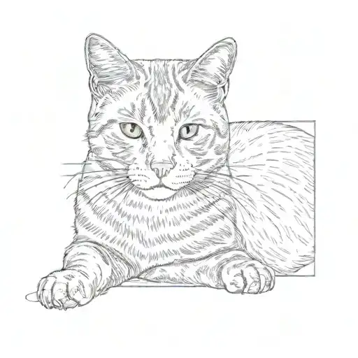 an orange tabby cat tattoo design idea