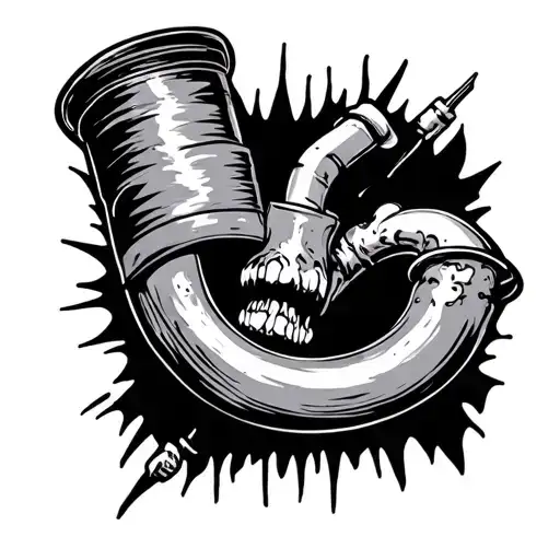 Meth Pipe tattoo design idea
