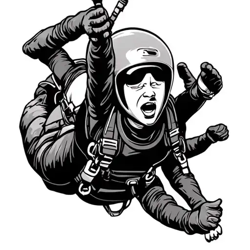 skydiving scene tattoo tattoo design idea