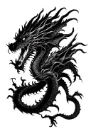 Three headed dragon  tattoo design idea