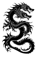 Three headed dragon  tattoo design idea