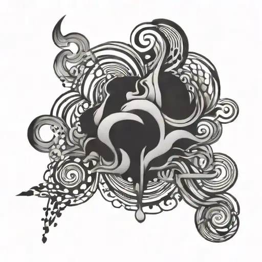 overthinking abstract design tattoo design idea