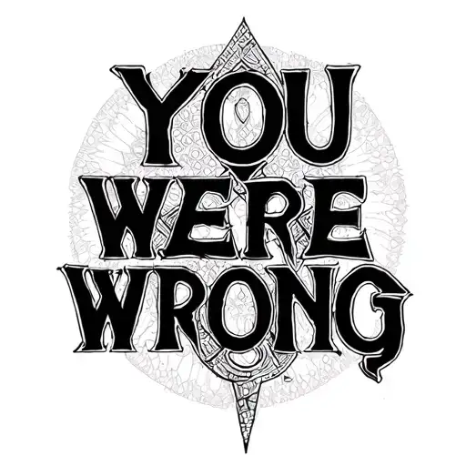 "You were wrong" Ankh cross tattoo design idea