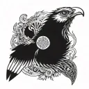 A harmonica merging with a phoenix, symbolizing the transformation and rebirth of music and knowledge tattoo design idea