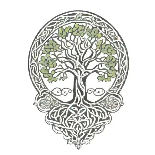 Celtic tree of life tattoo design idea