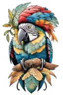 parrot pirate tattoo design idea