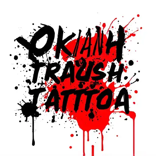 pottery design inspired text: OKTANA  tattoo design idea