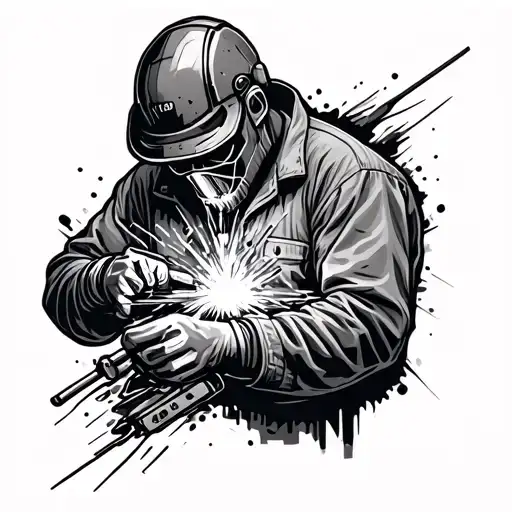 Welder tattoo design idea