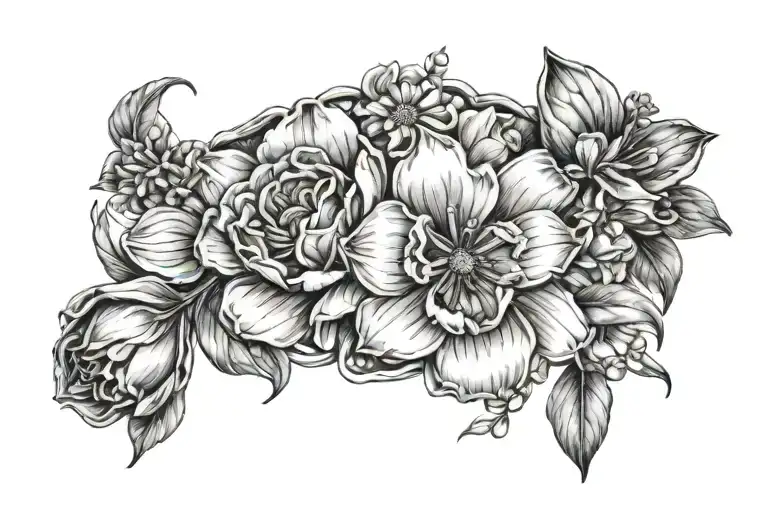 flowers of the month bracelet tattoo tattoo design idea