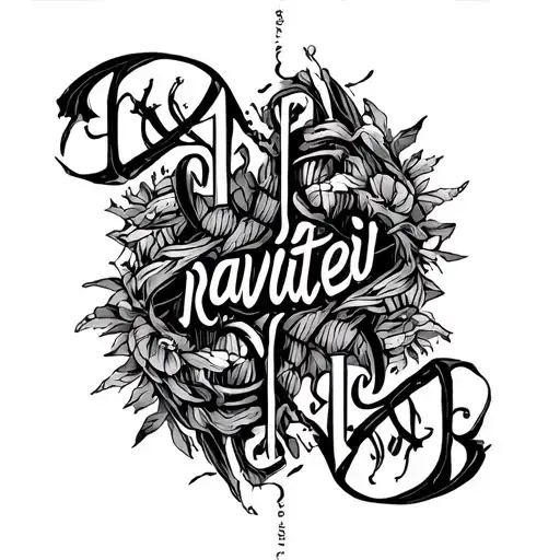 "ravitej aparna" Two Word Ambigram Generator tattoo design idea
