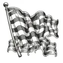 checkered flag cute tattoo design idea