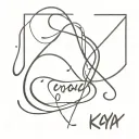 text crystal kay T" in cursive tattoo design idea