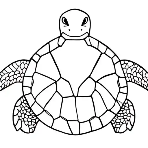 turtle with fijian culture tattoo design idea