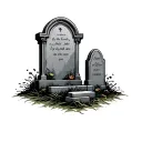 gravestones cover tattoo design idea