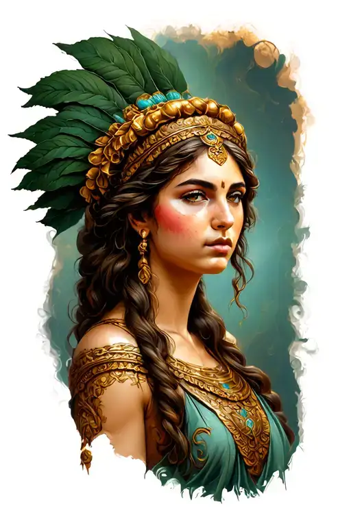 hera looking tattoo design idea