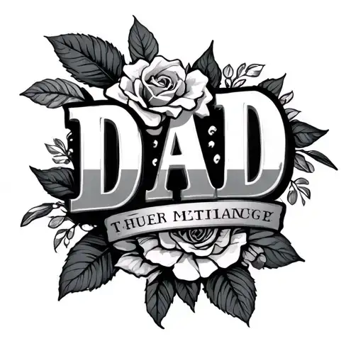 Dad Memorial tattoo design idea