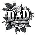 Dad Memorial tattoo design idea