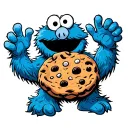 cookie monster tattoo design idea