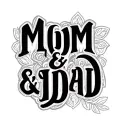 "Mom & Dad " parents memorial tattoo design idea