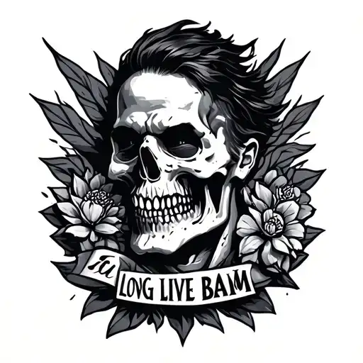 long live bam tattoo design idea