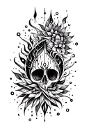 Healing energy tattoo design idea