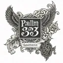 psalm 23 tattoo design idea