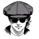 Flat Cap tattoo design idea
