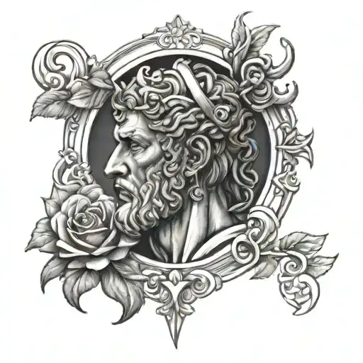 stoic virtues tattoo design idea