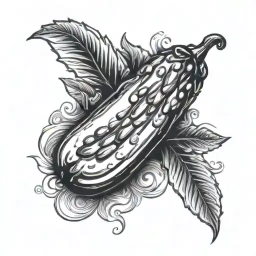 Pickle tattoo design idea