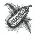 Pickle tattoo design idea