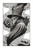 symbolize a wise protector who is blessed and faithful, embodying qualities of intelligence, guardianship, and virtue. tattoo design idea