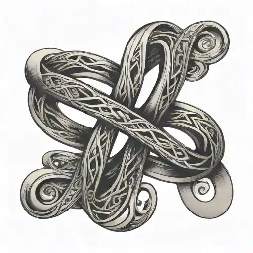 infinity symbol (one loop Mark the other Derrick) tattoo design idea