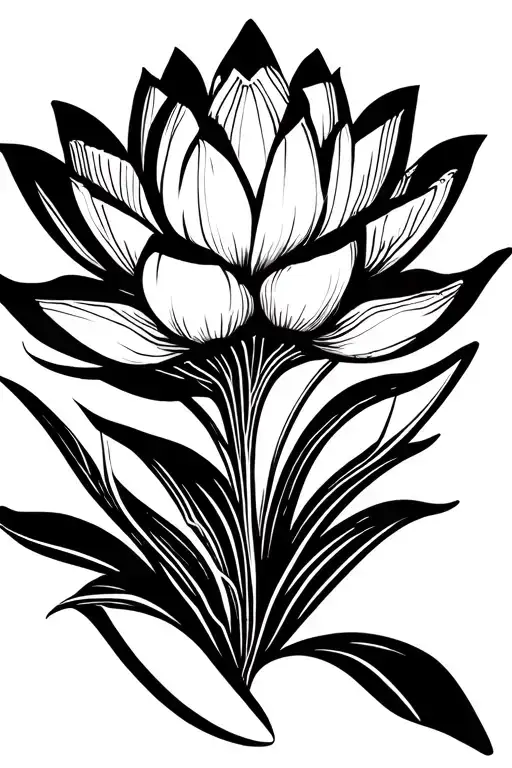 Lotus flower merging tattoo design idea