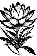 Lotus flower merging tattoo design idea